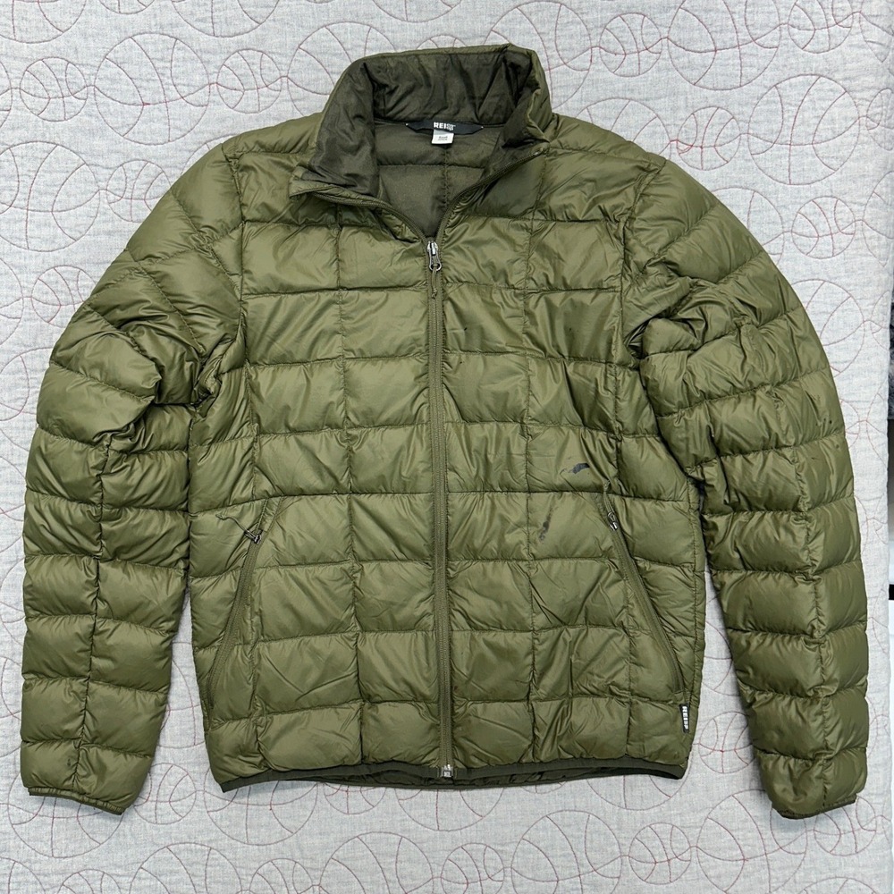 REI Co-op 650 Down Jacket 2.0 Olive Green Puffer / Mens Small